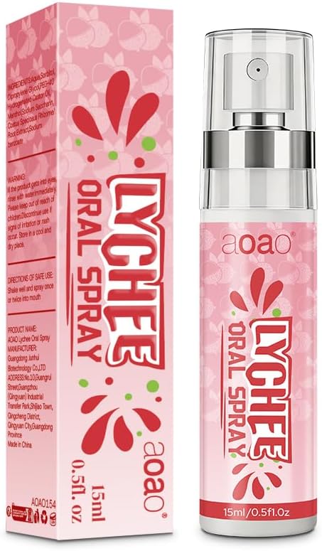 Oral Spray for Bad Breath & Dry Mouth, Sugar Free Mint Lychee Flavor
