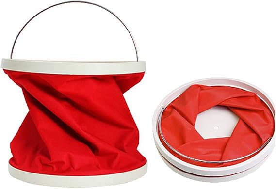 Portable Folding Collapsible Multifunctional Car Washing Water Container Bucket Barrel for Outdoor Hiking Oxford Cloth Car Washing Fishing Camping Barrel Bucket