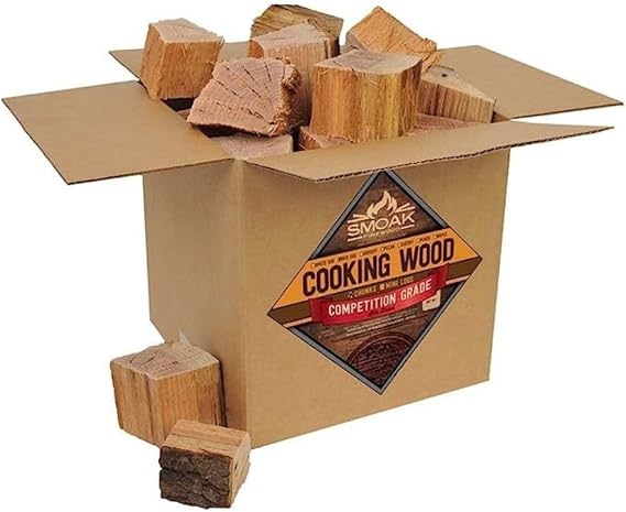 Smoak Firewoods Cooking Wood Chunks (Competition Grade) USDA Certified for Smoking, Grilling or Barbequing (Maple 25-30lbs 1728 Cubic in.)