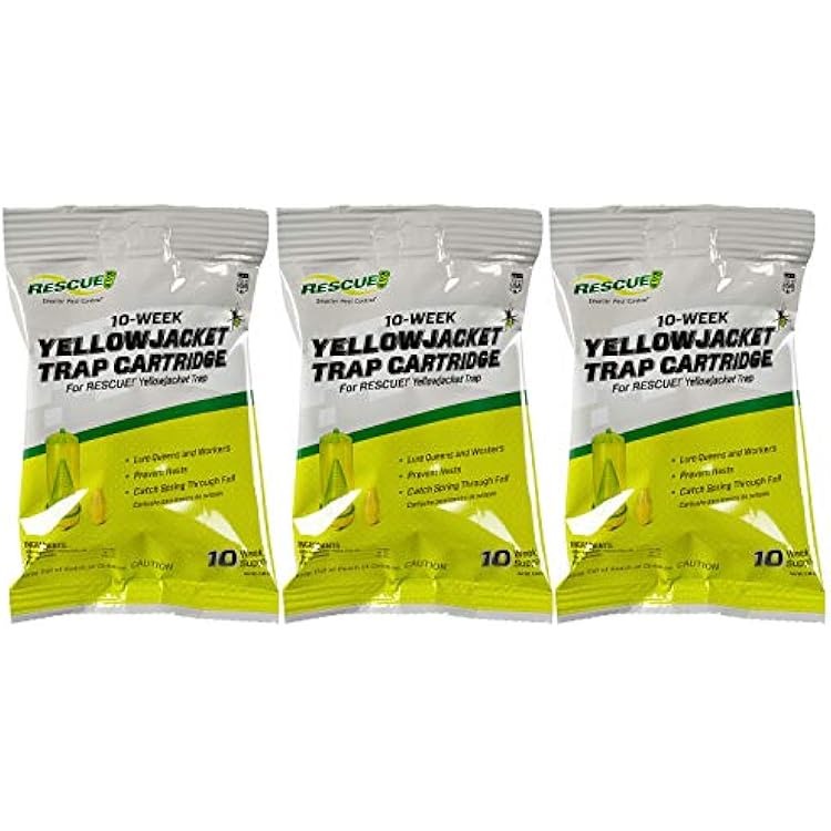 RESCUE! Yellowjacket Attractant Cartridge 10 Week Supply for RESCUE! Reusable Yellowjacket Traps - 3 Pack