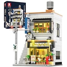 Reobrix Japanese Game Store Building Sets with Lights, 2 in 1 Japan Street View Building Blocks for Adults Teens, House Model Kit with Openable Wall, Gift for Architecture Toy Lovers, 984 Pcs (66503)
