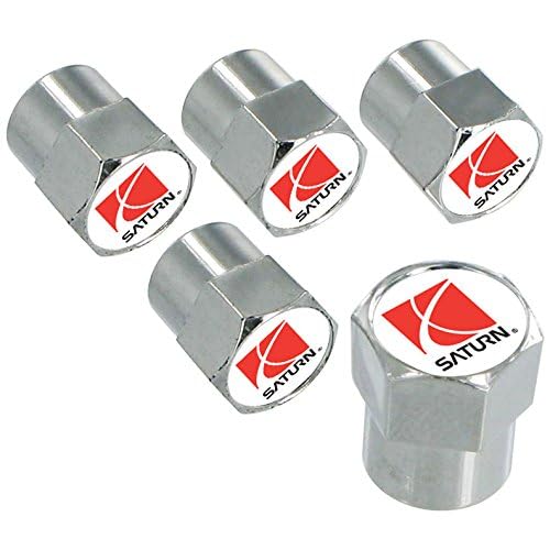 Saturn Logo Chrome Valve Cap Covers