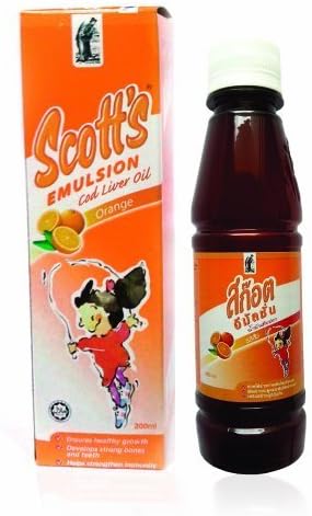 Scott's Emulsion Cod Liver Oil - Orange Flavor for Kids (200 Ml) by THAILAND
