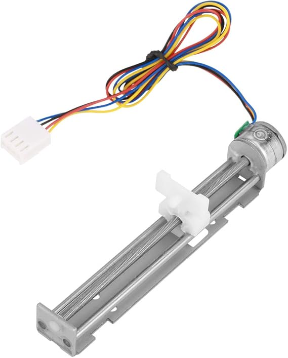 Dc 12V Stepper Motor Linear Rail with 18 Degree Screw Nut Slider for DIY Engraving Machine Mini Linear Rail Guide Screw Slider Stepper Motor Worm Drive Stepper Motor Micro Linear Stepper Motor