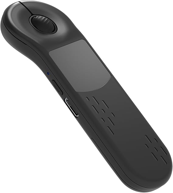 Air Mouse Rechargeable Wireless Presenter with Touchpad for PC/Laptop/iOS/Android, Bluetooth Remote Control for PowerPoint/Keynote/TikTok/Camera/Kindle App (Black)