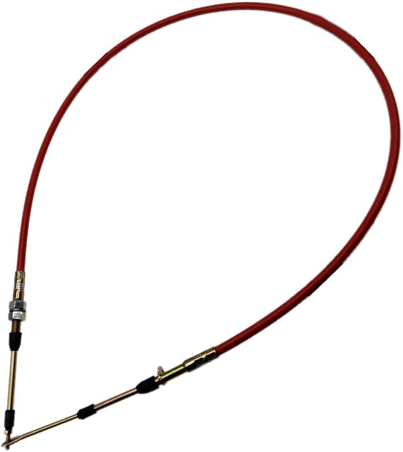 80833 Automatic Transmission Shifter Cable Eyelet End, Replacement for B&M Automotive Heavy Duty Performance Shifter Cable, 5ft Long Af72-1002 BMM-80833 0.375" Outer Diameter Red