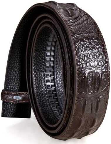Barry.Wang Mens Ratchet Belt Buckle Only 40mm,Genuine Leather Strap Replacement Belt Width 1 38,Cut for Fit