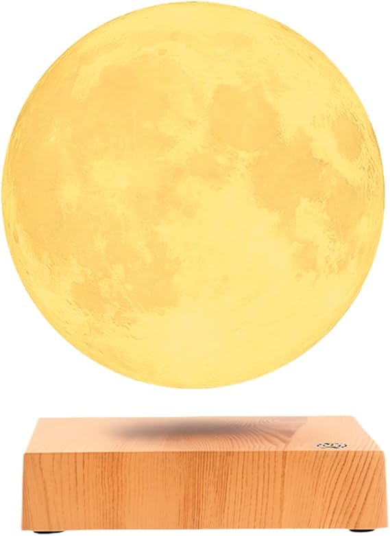Levitating Moon Lamp - Floating and Spinning Moon Light Spinning in Air - Night Lamp for Office, Home, Room Decor