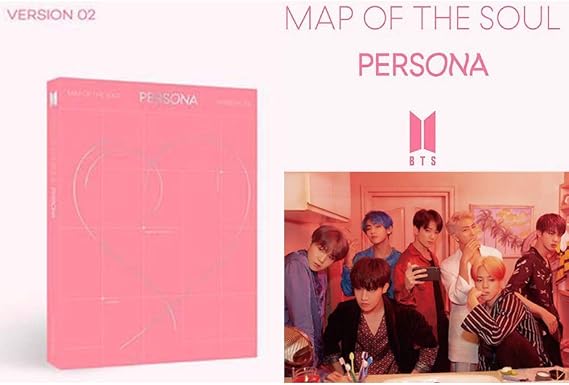 BTS (Version 2) Map of The Soul Persona Album Bangtan Boys CD+Poster+Photobook+Mini Book+Photocard+Postcard+Photo Film+Gift (Extra BTS 6 Photocards Set)