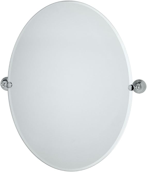 Gatco 4359LG Charlotte Large Oval Wall Mirror, Chrome