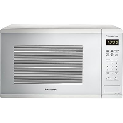 Panasonic Countertop Microwave Oven with Genius Sensor Cooking, Quick 30sec, Popcorn Button, Child Safety Lock and 1100 Watts of Cooking Power - NN-SU656W - 1.3 cu. ft White