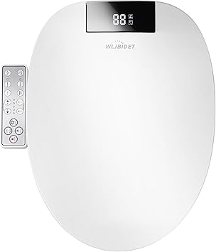 WLJBIDET Toilet Bidet Seat, Instant Warm Water, Self-Cleaning Nozzle, Multiple Spraying Modes, Electric Heated Seat, Warm Air Drying, Soft Closed Lid, Display Screen, Requires Electricity, Elongated