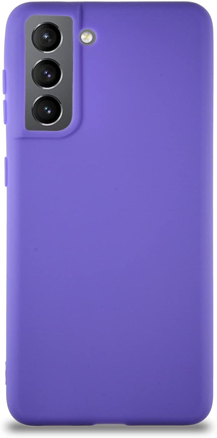 KZY Contact Case Compatible with Samsung Galaxy S21 Soft Premier Color Silicone Cover - Purple