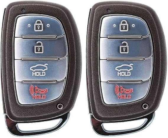 Replacement Key Fob Compatible with 2016-2019 Elantra 4 Button Key Part Number 95440-F2000 95440-F3000 Fcc CQOFD00120 Pack of 2