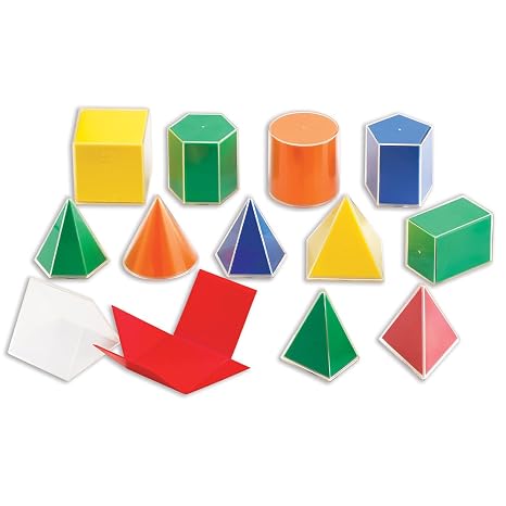 edxeducation 2D3D Geometric Solids, Set of 24