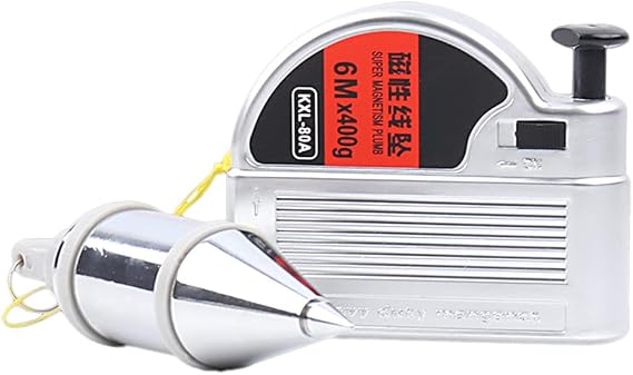 Magnetic Plumb Bob for w/String Quick-stabilizing Hanging Wire Hammer Line Vertical Measuring Tool 3/6m Fix on Wood Mas
