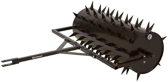 Yard Tuff Drum 36 Inch Wide Behind Lawn Mower ATV Yard Grass Aerator Roller with 78 Steel Spikes and 24 Gallon Water Holder for Gardening