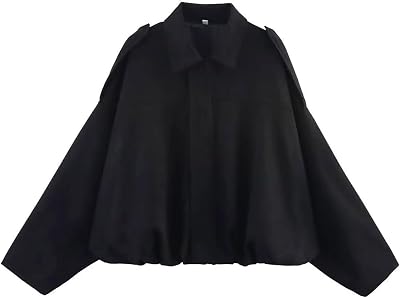 Womens Winter Bomber Jackets Trendy Long Sleeve Lapel Faux Suede Leather Cropped Jacket Casual Coat Outerwear Outfits
