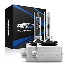 Marsauto D1S HID Headlight Bulbs, 5000K Comfort Daylight, Xenon Replacement Bulb(Not Halogen/Led Bulbs), 5 Years Lifespan, Waterproof Design, Up to 350% Brightness HID Lights,2 Pcs