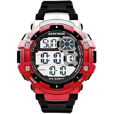 Armitron Sport Mens Digital Chronograph Resin Strap Watch, 408309