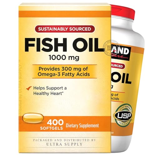 Kirk Lands Signatures Fish Oil 1000 mg 400 ct Value Pack Softgels Gluten Free