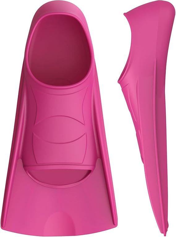 Gintenco Swim Fins, Kids Swim Training Fins for Lap Swimming, Travel Size Flippers with Mesh Bag, Silicone Swimming Fins for Kids Teens Adults Women Men, XL