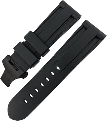 NFRFK Butterfly Clasp Rubber Watchband 24mm 26mm for Panerai LUMINOR Submersible Colorful Silicone Sport Watch Strap