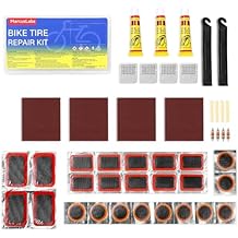 Bike Tire Repair Kit, Self-Adhesive Bike Tire Patch Kit, Bike Tool Kit with Portable Storage Box and 24 PCS Vulcanizing Patches, Bike Repair Kit for Mountain Bikes, Commuter Bikes, Motorcycles