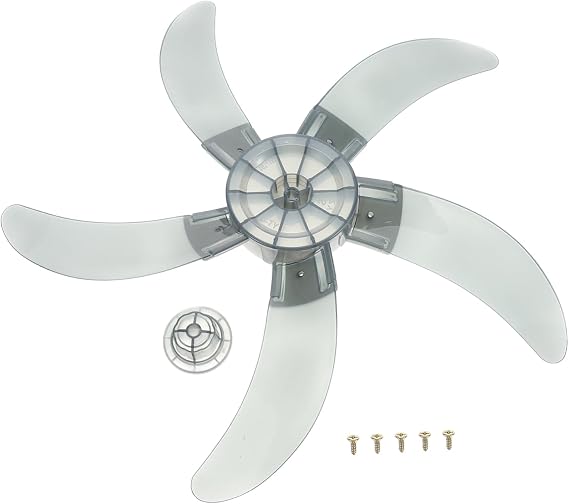 MERRYHAPY Replacement Aluminum Fan for Pedestal Floor Fan 18 Inch Metal Fan 5 Leaves for Cooling