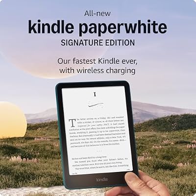 Amazon Kindle Paperwhite Bundle: Includes, Amazon Kindle Paperwhite Signature Edition 32GB | Jade, Plant-Based Leather Cover & Wireless Charging Dock | Jade