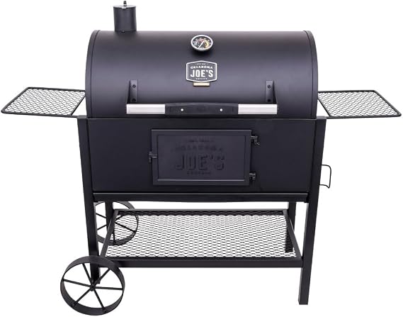 Oklahoma Joe's Judge Charcoal Grill and Smoker with 540 sq in Cooking Area in Black