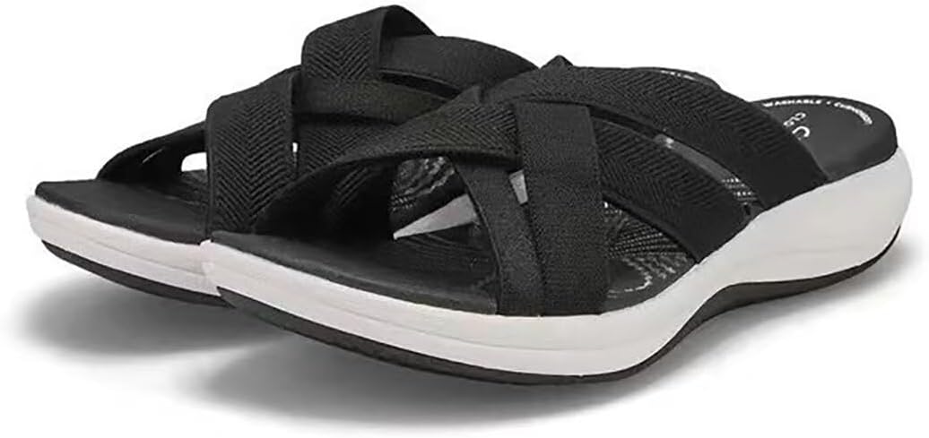 Women's Orthopedic Slippers Slope Heel Platform Slippers Skateboarding Flat Slippers Memory Foam Slide Indoor Slippers Household Shoes
