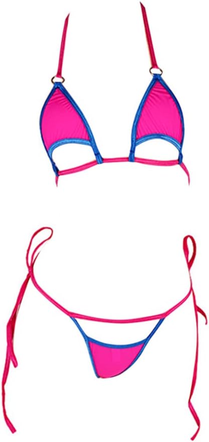 LinvMe Women's Micro Bikini Extreme Mini Tiny G String Thong Sheer Swimsuit