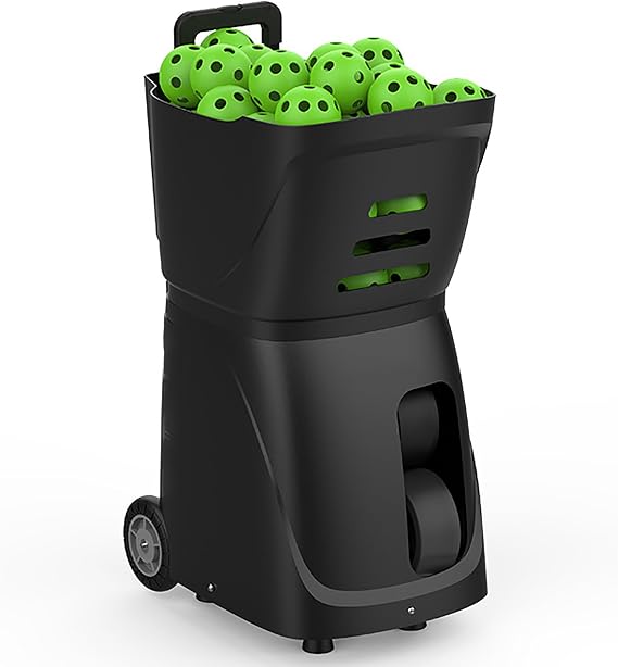 Pickleball Ball Machine, Portable Automatic Ball Launcher Thrower, APP Intelligent Control/80 Large Capacity, Pickleball Practice Equipment, for All Pickleball Players Lovers
