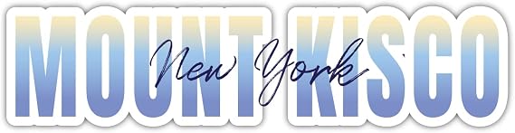 Mount Kisco New York Souvenir 2-Inch Vinyl Decal Sticker Script Design 2 Inch|Sticker