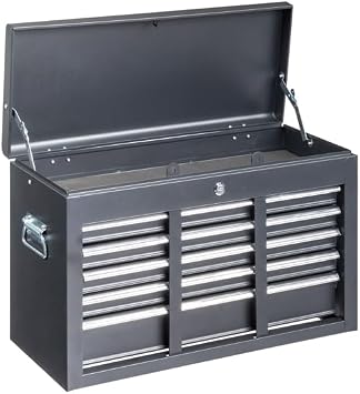 Tool Chest Cabinet, Steel Organization Tool Chest for Household,Steel Utility Truck Toolbox Heavy Duty Steel Box, Truck Bed Toolboxes,Storage Cabinet for Garage and Workshop 23.8L x 10.3W x 15.2H