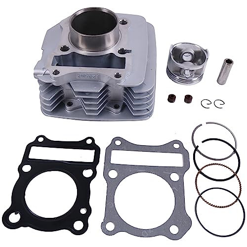 57mm Bore Cylinder Barrel Jug Flat Piston Gasket Kit Compatible with Suzuki GN125 GS125 GZ125 TU125 EN125HU VanVan RV125 DR125 Marauder GN 125 125cc