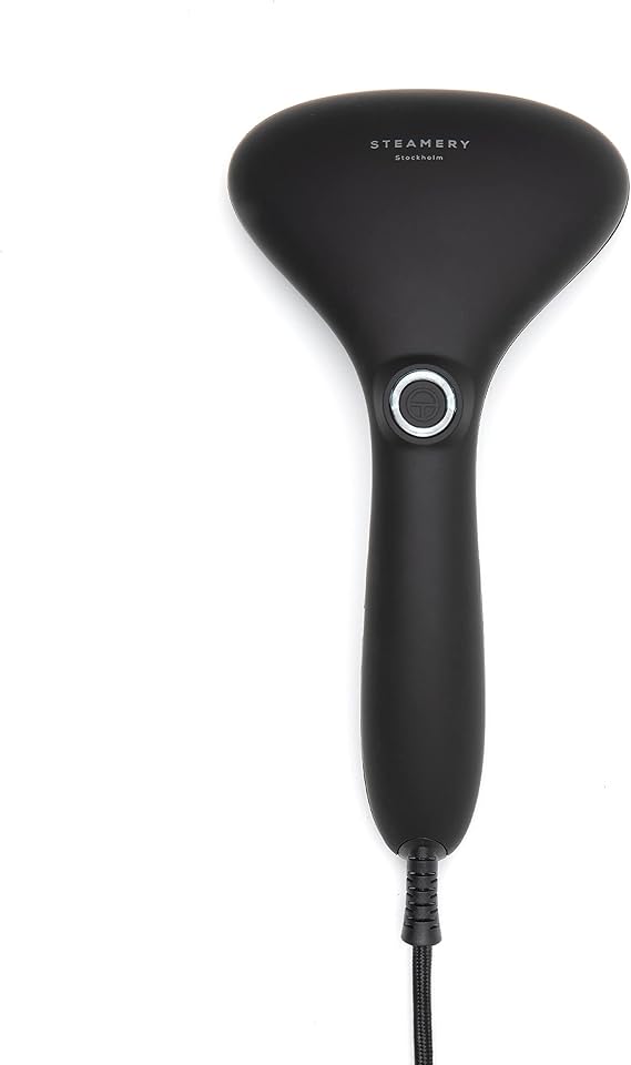 Steamery Handheld Clothes Steamer Cirrus 2, 1500W, UK Plug, Stainless Steel Mouthpiece, 25 Second Fast Heat Up, Garment Wrinkles Remover, Black