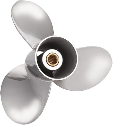 Rareelectrical New Stainless Steel Propeller Compatible with NissanTohatsu Nsf30 10 Spline 30 2002-2015 by Mar-10112-Nr-B0 Nm889210120 Diameter 10 X 12 Pitch X 10-Spline Rh