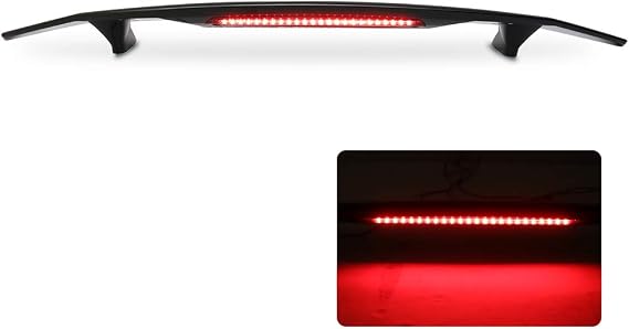 Trunk Spoiler Compatible with 2013-2016 Dodge Dart, IKON Style Glossy Black ABS Spoiler Wing with 3rd Brake Light by IKON MOTORSPORTS, 2014 2015