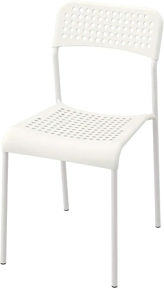 Ikea ADDE Chair White Indoor/Outdoor White Rest (Pack of 3)