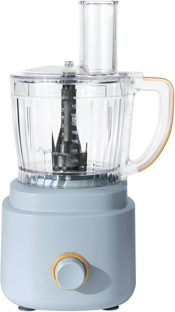 10Cup Food Processor 500 W, Variable Speed, TwistLock, DishwasherSafe Parts, Included Accessories (Cornflower Blue)