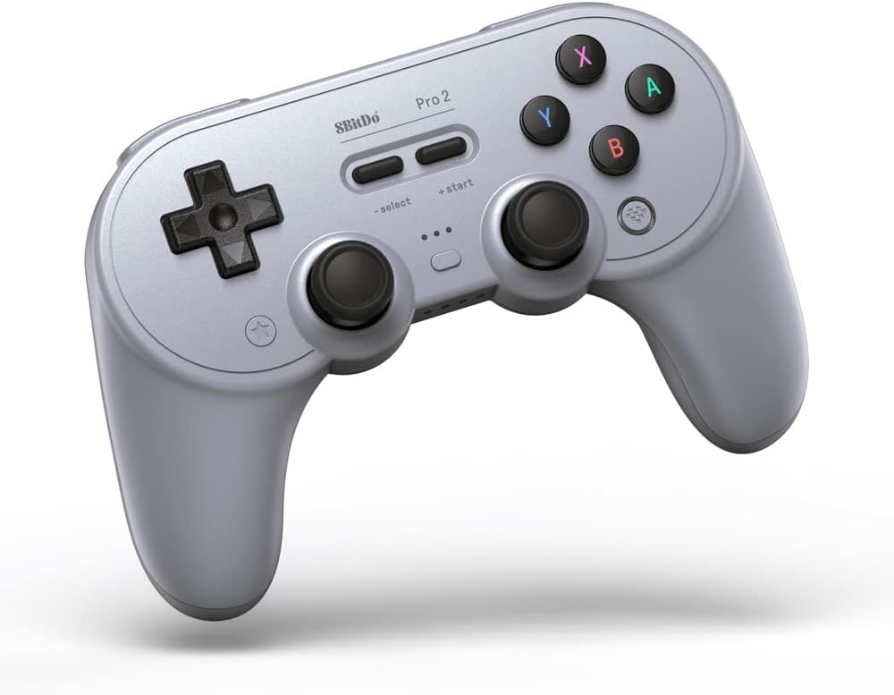 8Bitdo Pro 2 Bluetooth Controller for Switch, PC, macOS, Android, Steam & Raspberry Pi Gray Edition