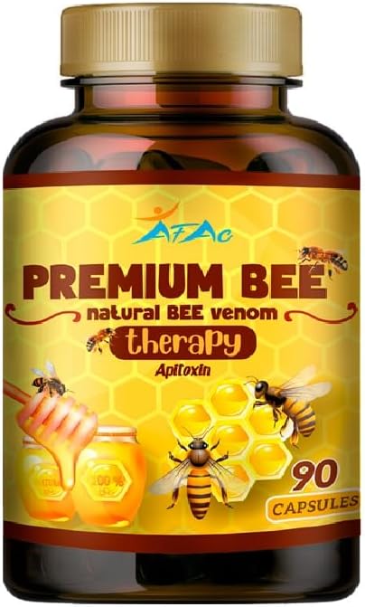 VITAMISAN Premium Natural Bee Venom with glucosamine sulfate Veneno Abeja 90 Capsulas Apitoxin Manuka Honey Dietary Supplement