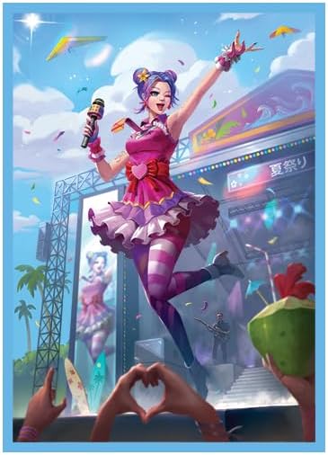 Fantasy North - Hoshina Natsumi - Summer Celebration - 100 Smooth Matte TCG Trading Card Sleeves - Anime - Fits Magic MTG Commander Pokemon and Other Card Games - Playing Card Sleeves