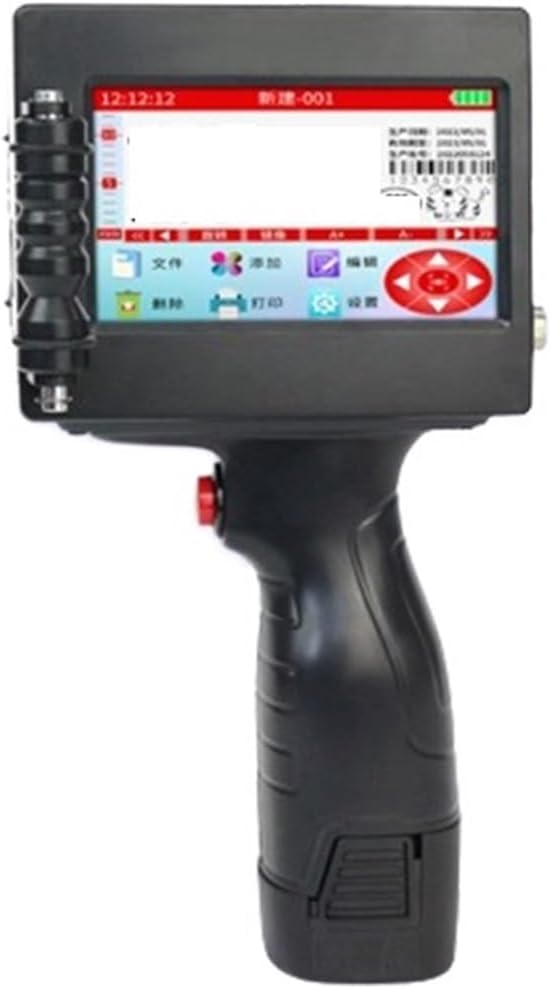 Handheld Inkjet Printer, Smart Touch Screen Handheld Inkjet Printer Multilingual Printer Small Automatic Digital Encoding Batch Number Portable,for Date Barcode Batch Nu-Printer- 3 Ink-1