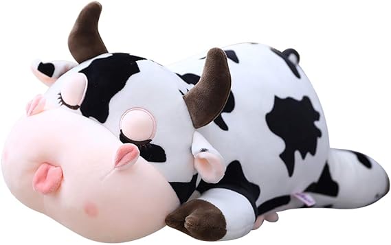 Cow Stuffed Animals, Cute Cow Plush Pillow Toy Cow Plushie Throw Pillow Gifts for Kids, 11.8"