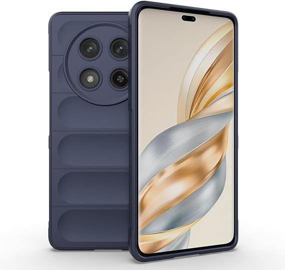 Coverzone Honor Magic 7 Lite İle Uyumlu Kılıf TPU Oyuklu Arka Yüzey Z-Etnik Esnek Silikon Kapak Honor Magic 7 Lite için O-tto Prime Silikon Kılıf Lacivert
