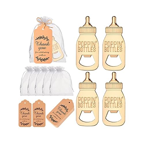 50Pcs Cute Poppin Bottle Openers Baby Shower Birthday Guest Return Favors