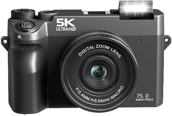 Vantiro Digital Camera(Black 5K+32G card)